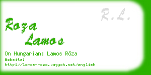 roza lamos business card